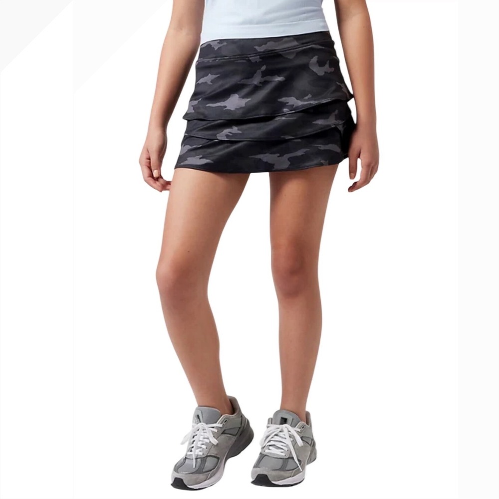 Athleta Girl Camo Lux Swing Skort Kids XS 5 6 Tennis‎ Golf Activewear Skirt